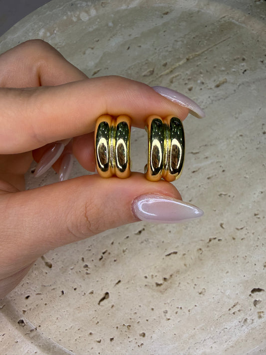 Gold 2’li Bombe Küpe