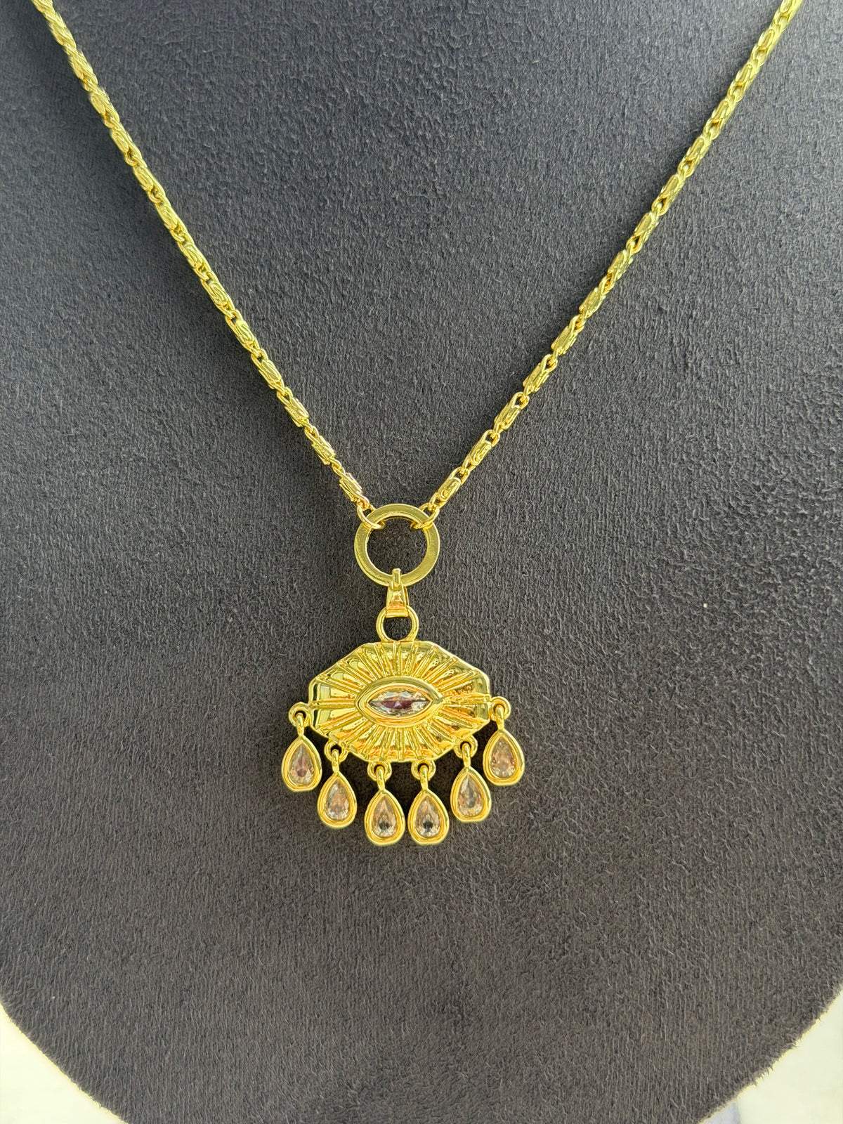 Gold Atena Göz Kolye