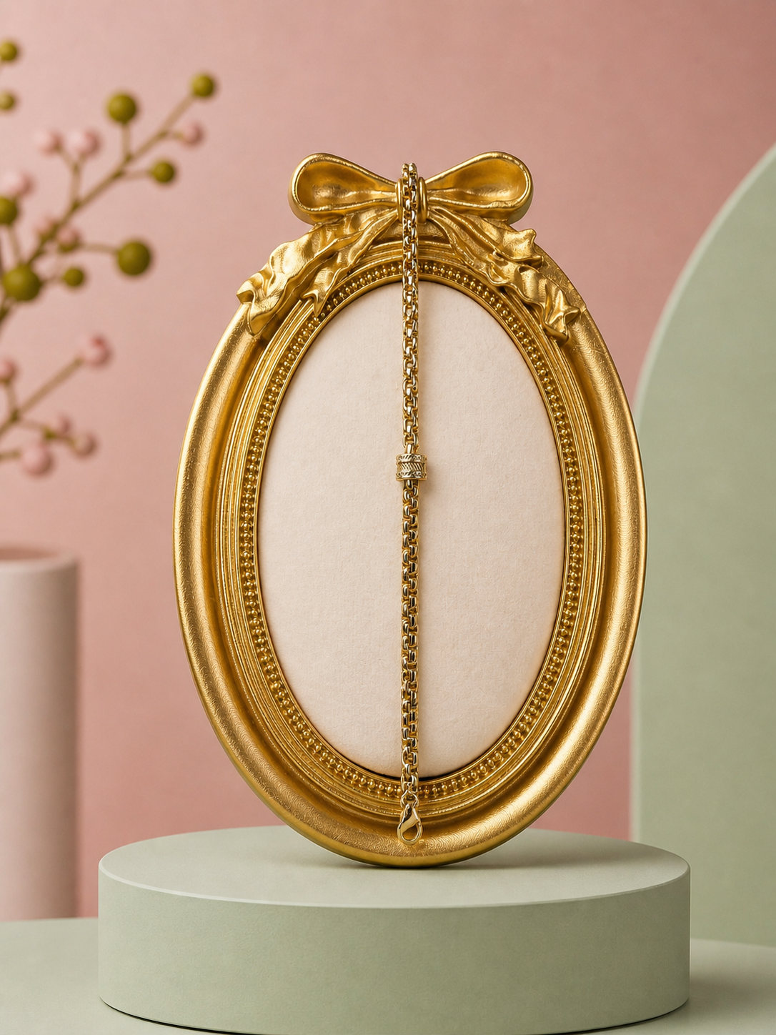 Gold Taşlı Düğüm Bileklik