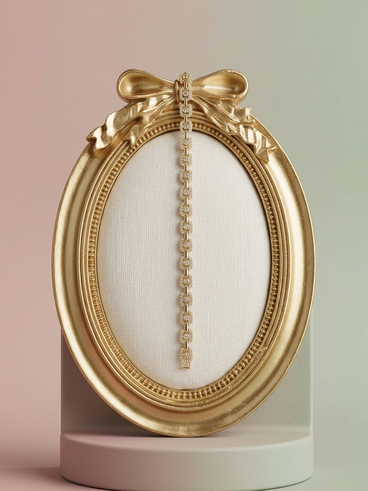 Gold Taşlı Baget Bileklik