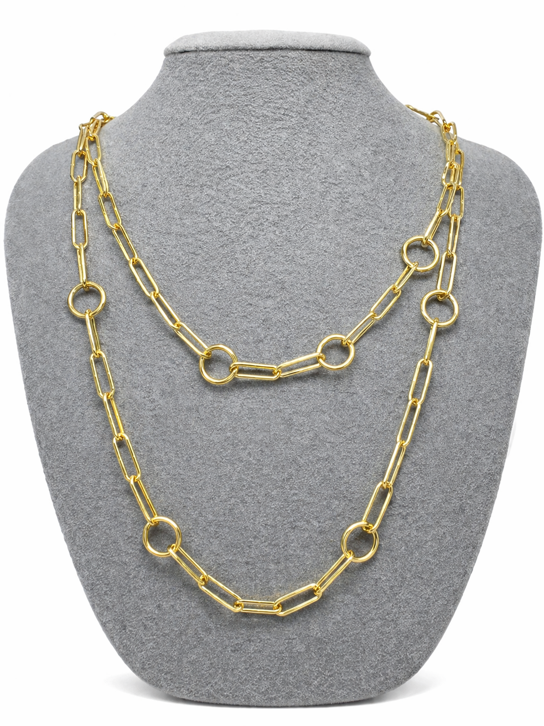 Gold İkili Zincir Kolye