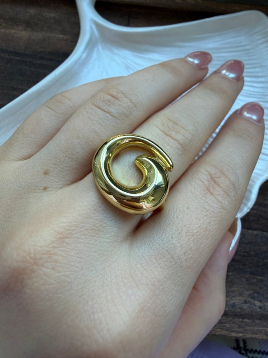 Gold Girdap Yüzük - Muas Aksesuar