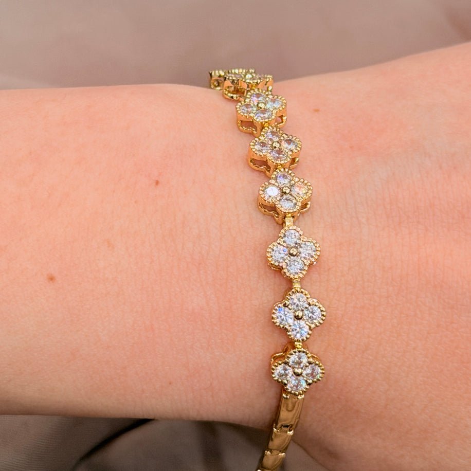 Gold Taşlı Daisy Bileklik - Muas Aksesuar