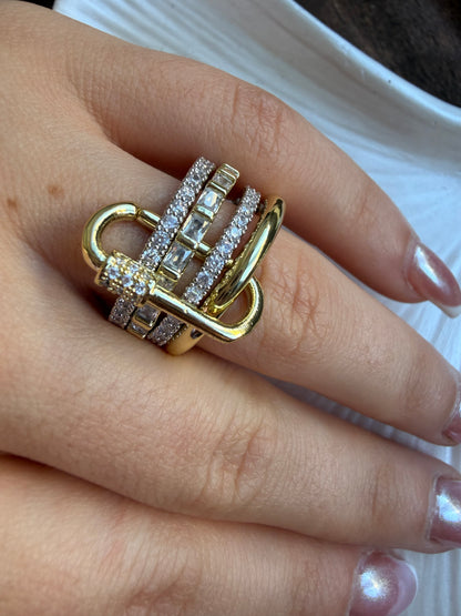 Gold & Silver 4’lü Kilit Yüzük