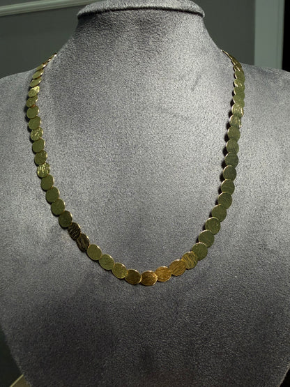 Gold Mini Pul Yuvarlak Kolye
