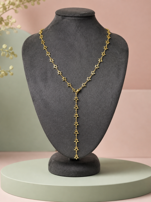 Gold Tasarım Yıldız Y Kolye