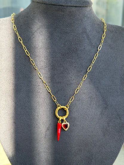 Gold Corno İtalyan Kolye