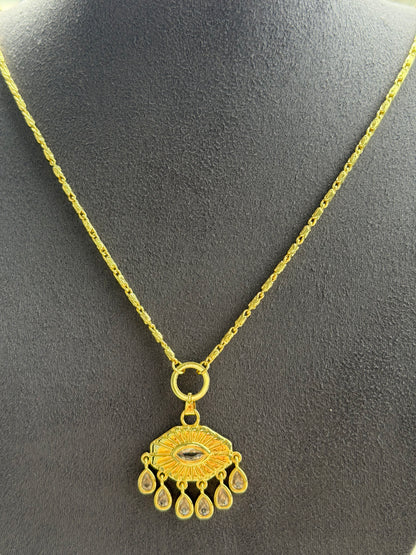 Gold Atena Göz Kolye