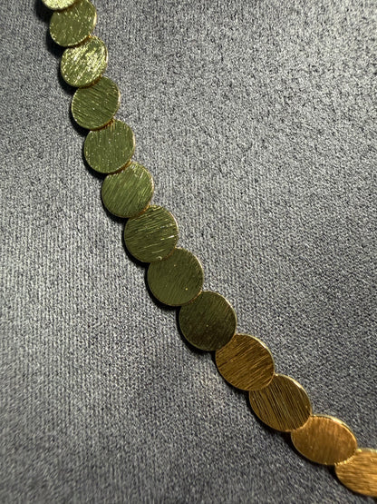Gold Mini Pul Yuvarlak Kolye