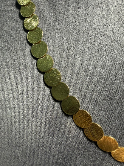 Gold Mini Pul Yuvarlak Kolye
