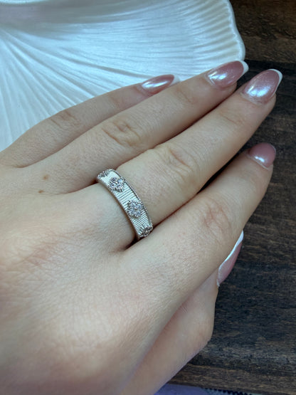 Silver Yonca Düz Yüzük