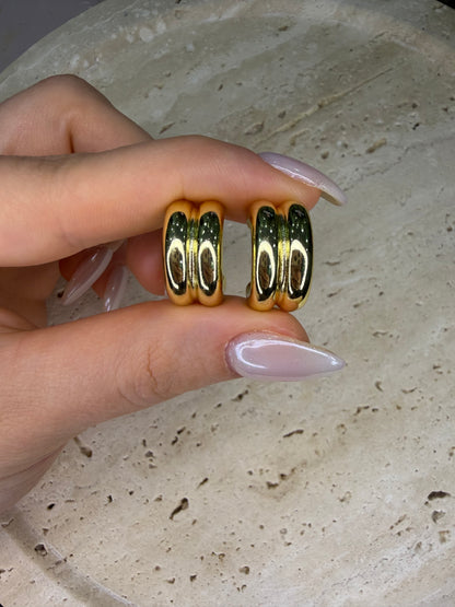 Gold 2’li Bombe Küpe