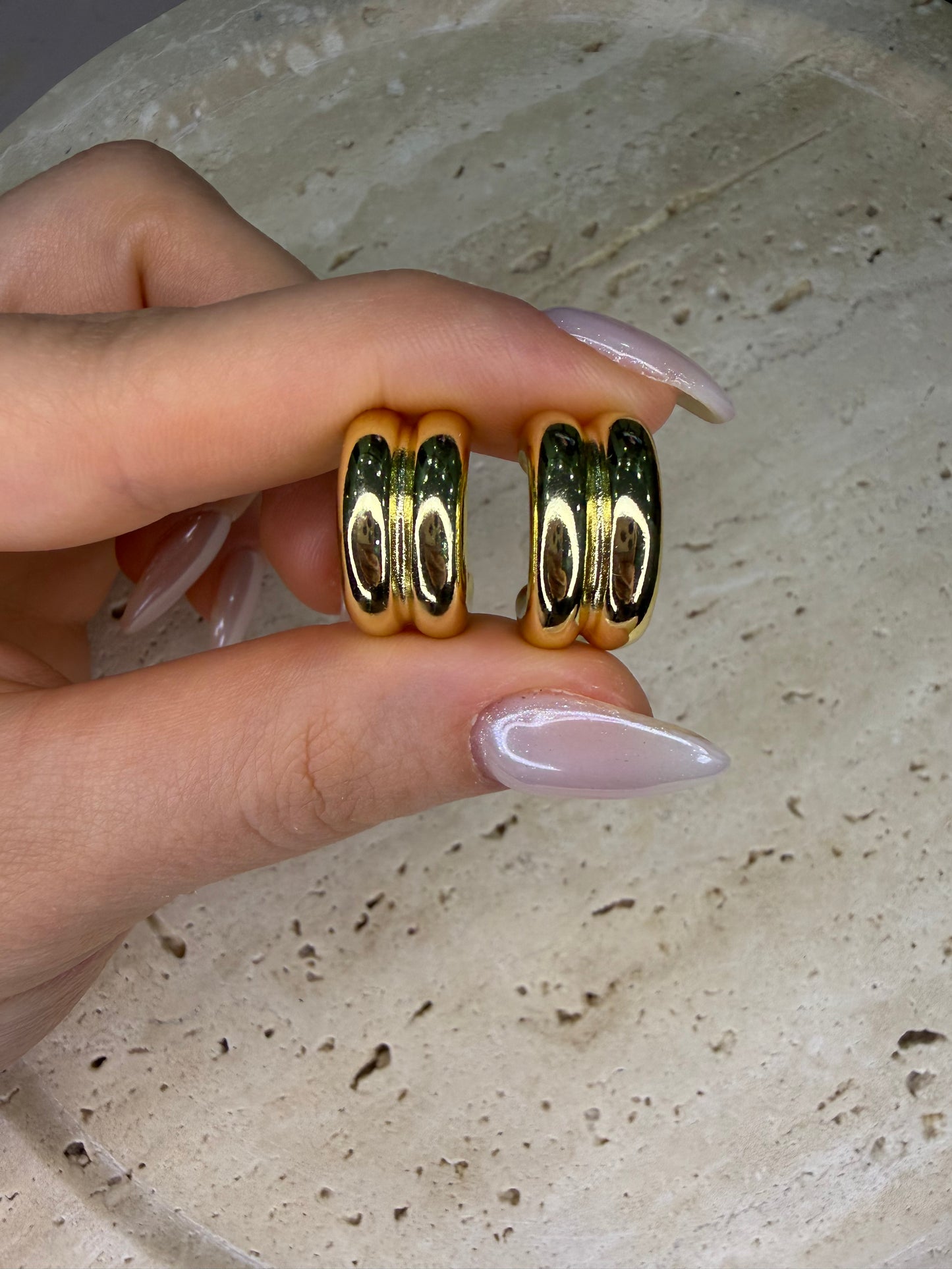 Gold 2’li Bombe Küpe