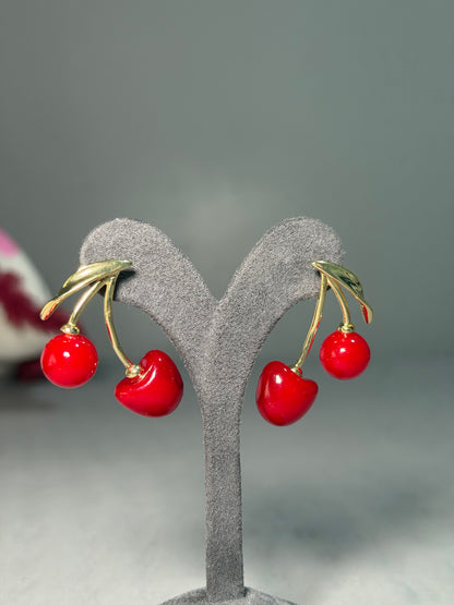 Gold Cherry Küpe