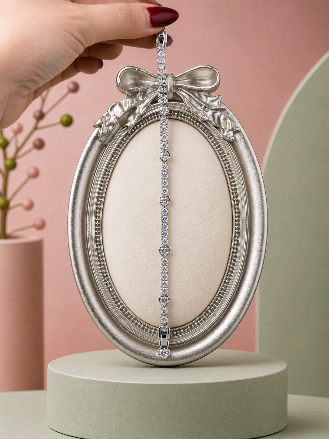 Silver Kalpli Taşlı Bileklik