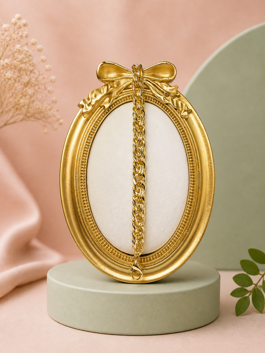 Gold Yaldızlı Zincir Bileklik