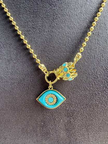 Gold Alya Nazar Kolye