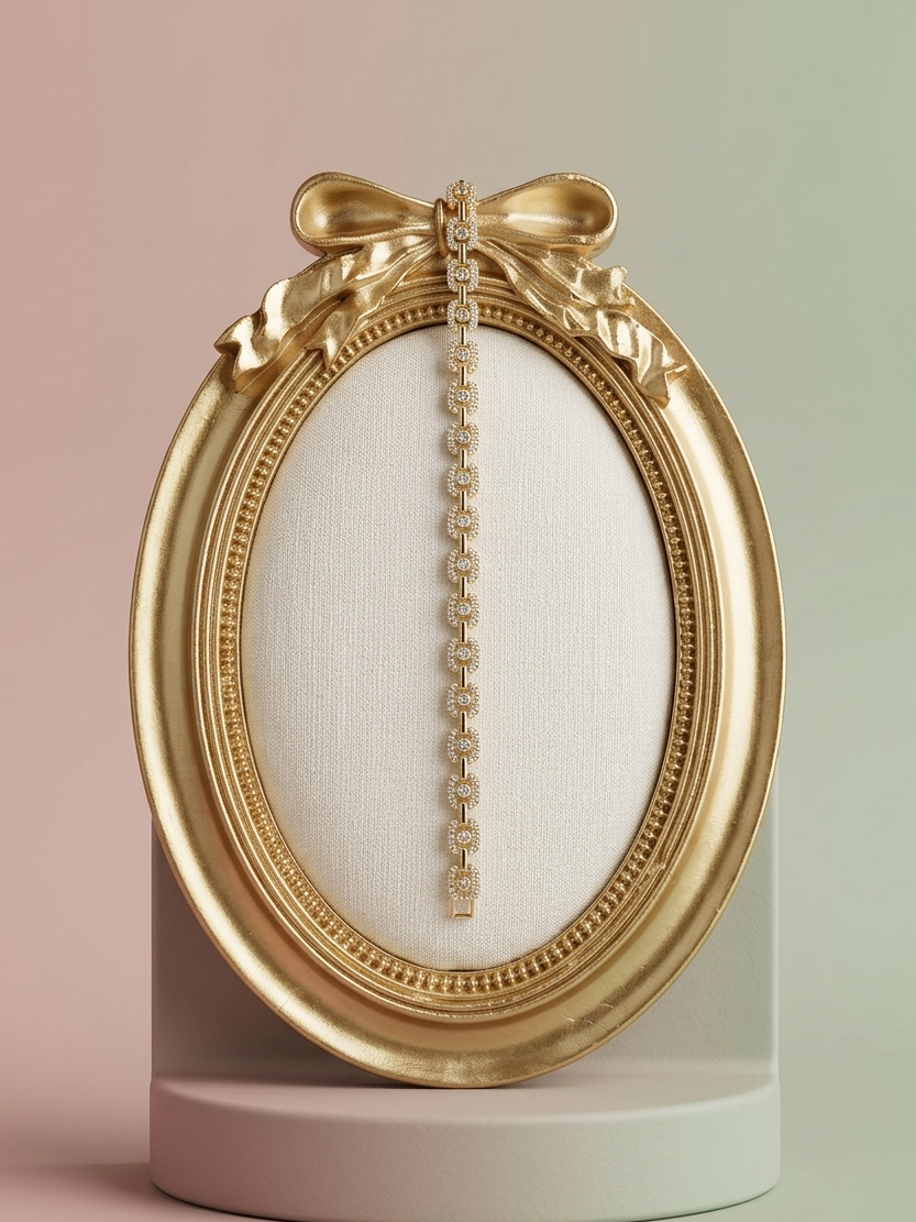 Gold Taşlı Baget Bileklik