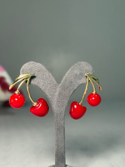 Gold Cherry Küpe