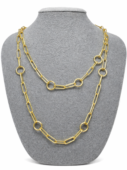 Gold İkili Zincir Kolye