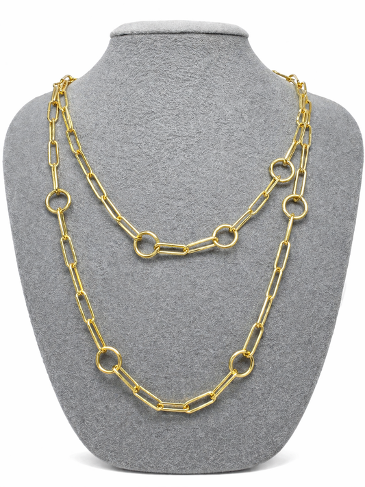 Gold İkili Zincir Kolye