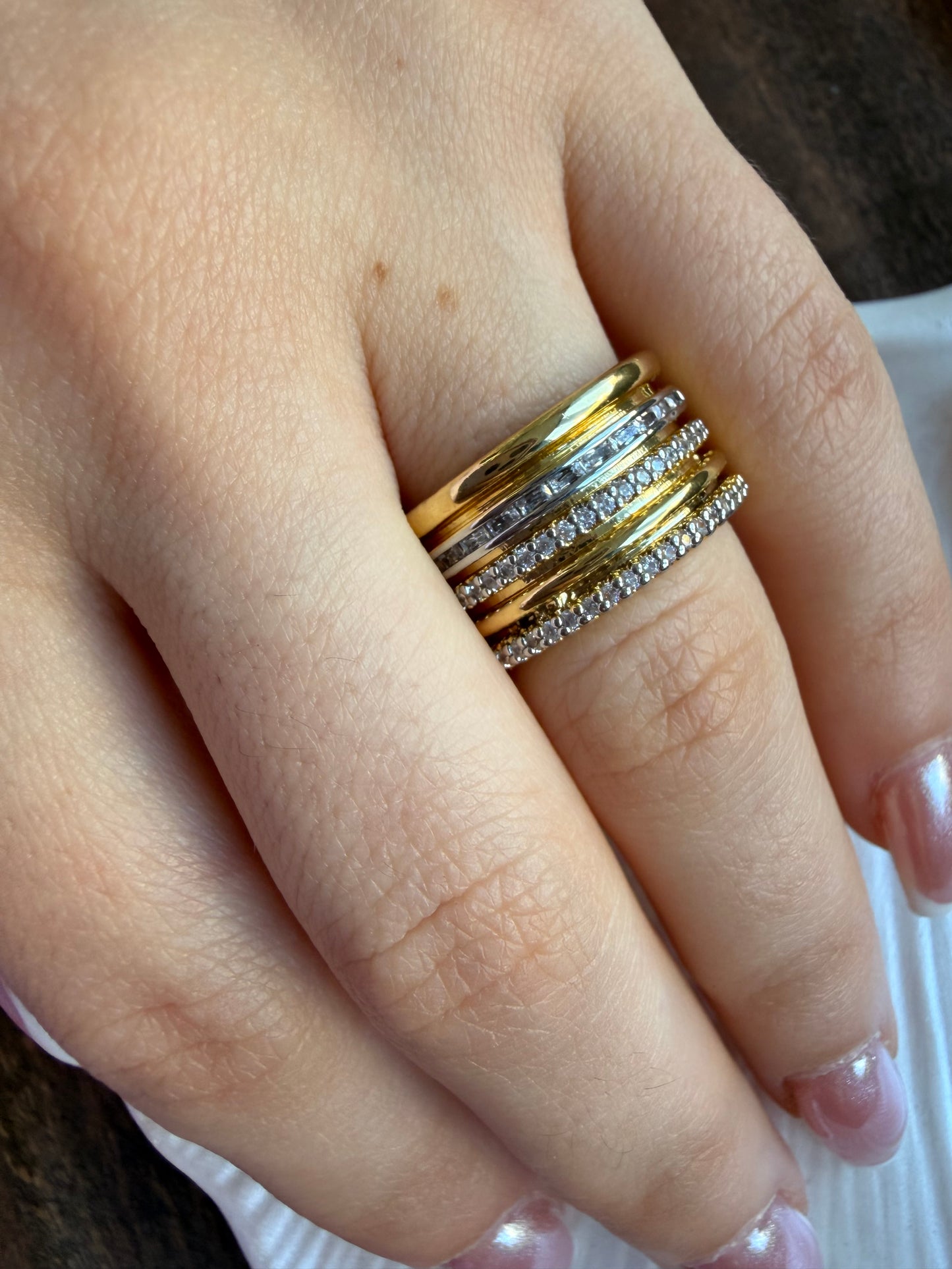 Gold & Silver Sofia Yüzük