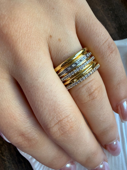 Gold & Silver Sofia Yüzük