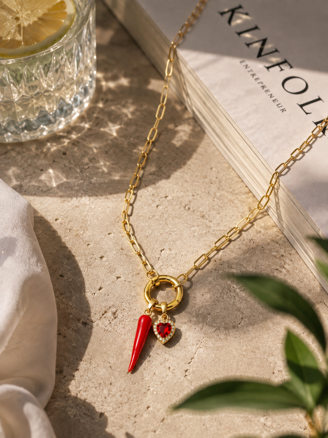 Gold Corno İtalyan Kolye