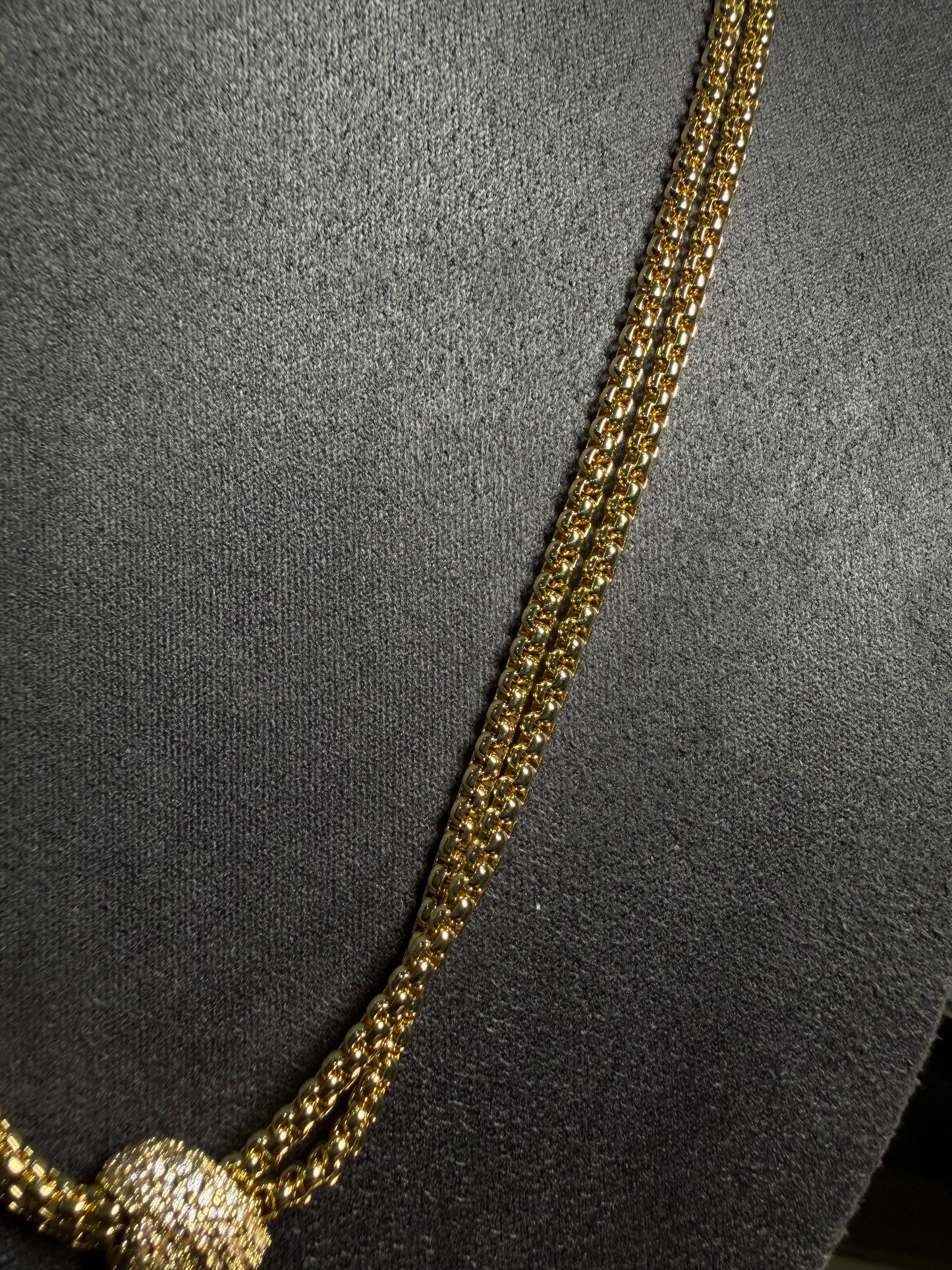Gold Lumière Düğüm Kolye