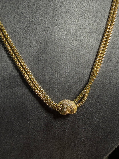Gold Lumière Düğüm Kolye