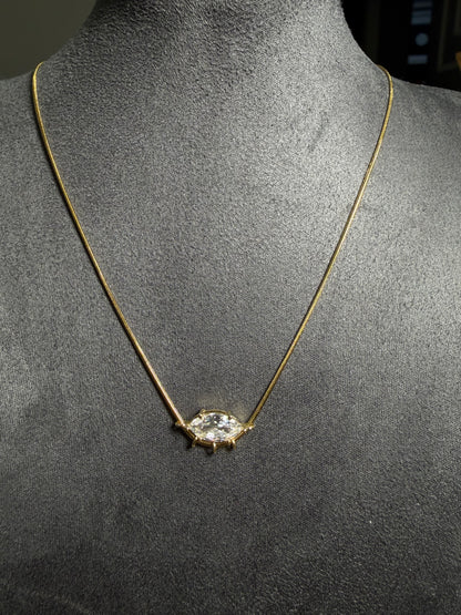 Gold Marquise Eye Kolye