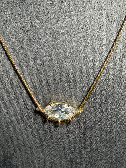 Gold Marquise Eye Kolye
