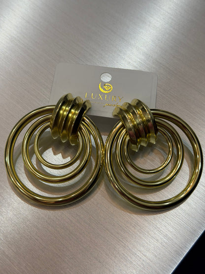 Gold Trinity Küpe