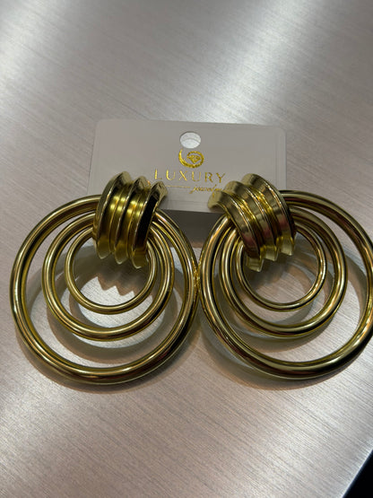 Gold Trinity Küpe