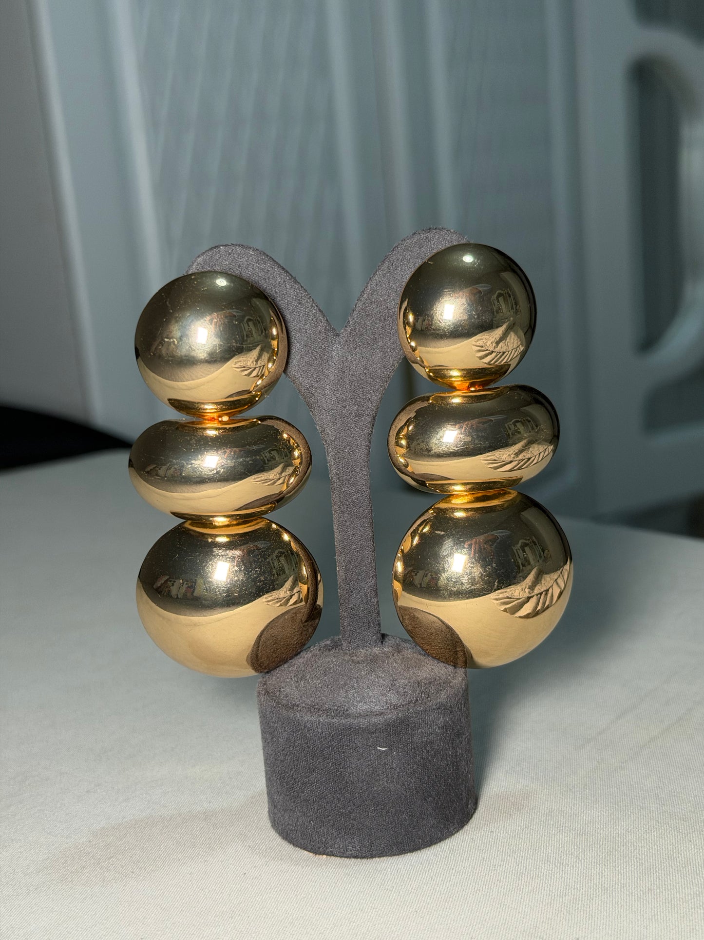 Gold Bubble Küpe