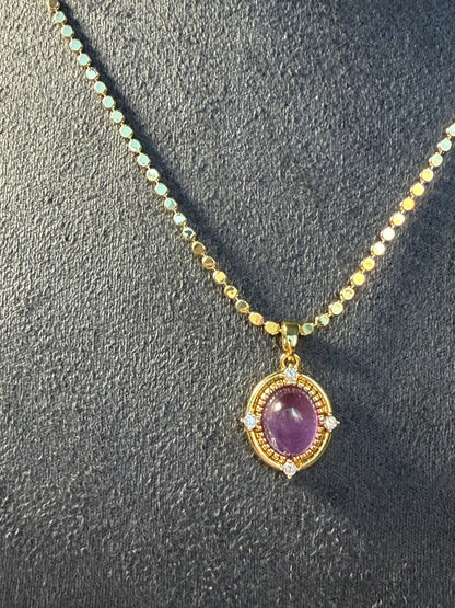 Gold Mor Lavinya Kolye