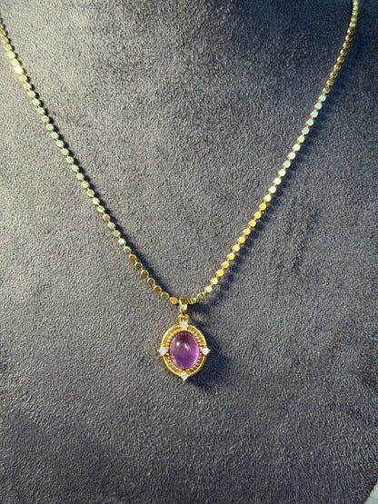 Gold Mor Lavinya Kolye
