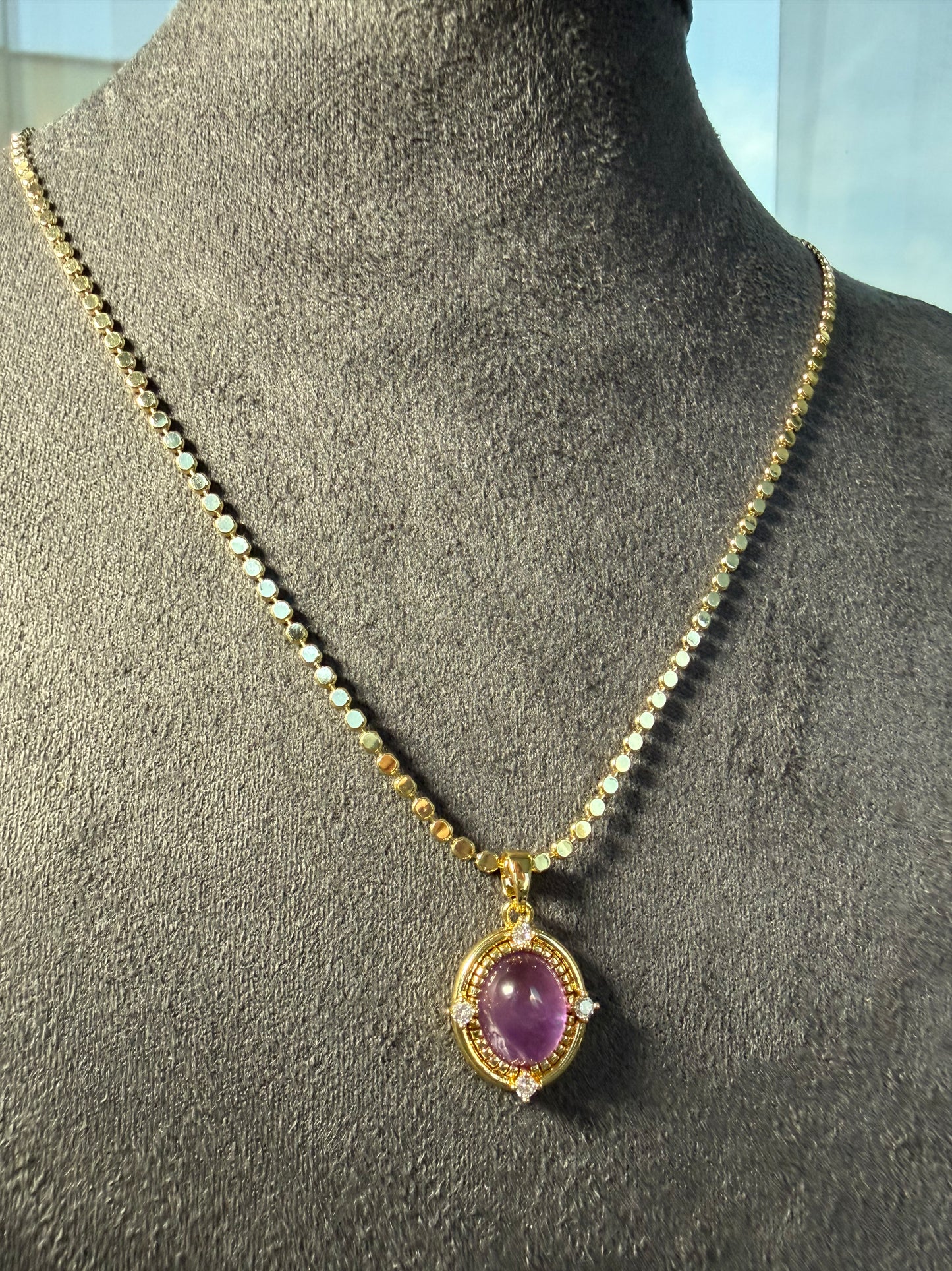 Gold Mor Lavinya Kolye