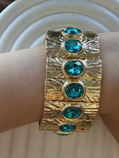 Choker Tasarım Turkuaz Taşlı Set Kolye Ve Bileklik - Muas Aksesuar