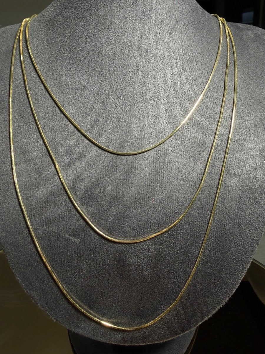 Gold 3’lü İnce İtalyan Kolye - Muas Aksesuar