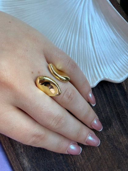 Gold Birleşen Aria Yüzük - Muas Aksesuar