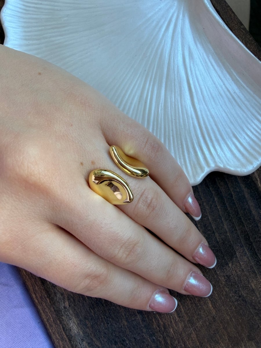 Gold Birleşen Aria Yüzük - Muas Aksesuar