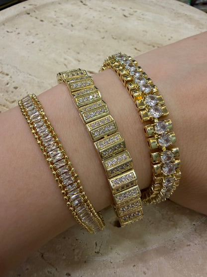 Gold Dizme Taşlı Bileklik - Muas Aksesuar