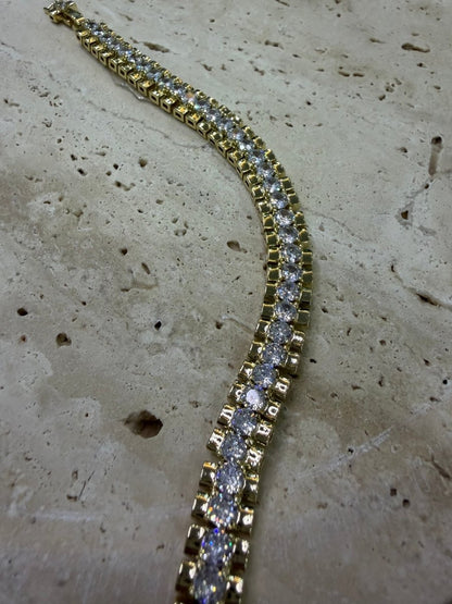 Gold Dizme Taşlı Bileklik - Muas Aksesuar