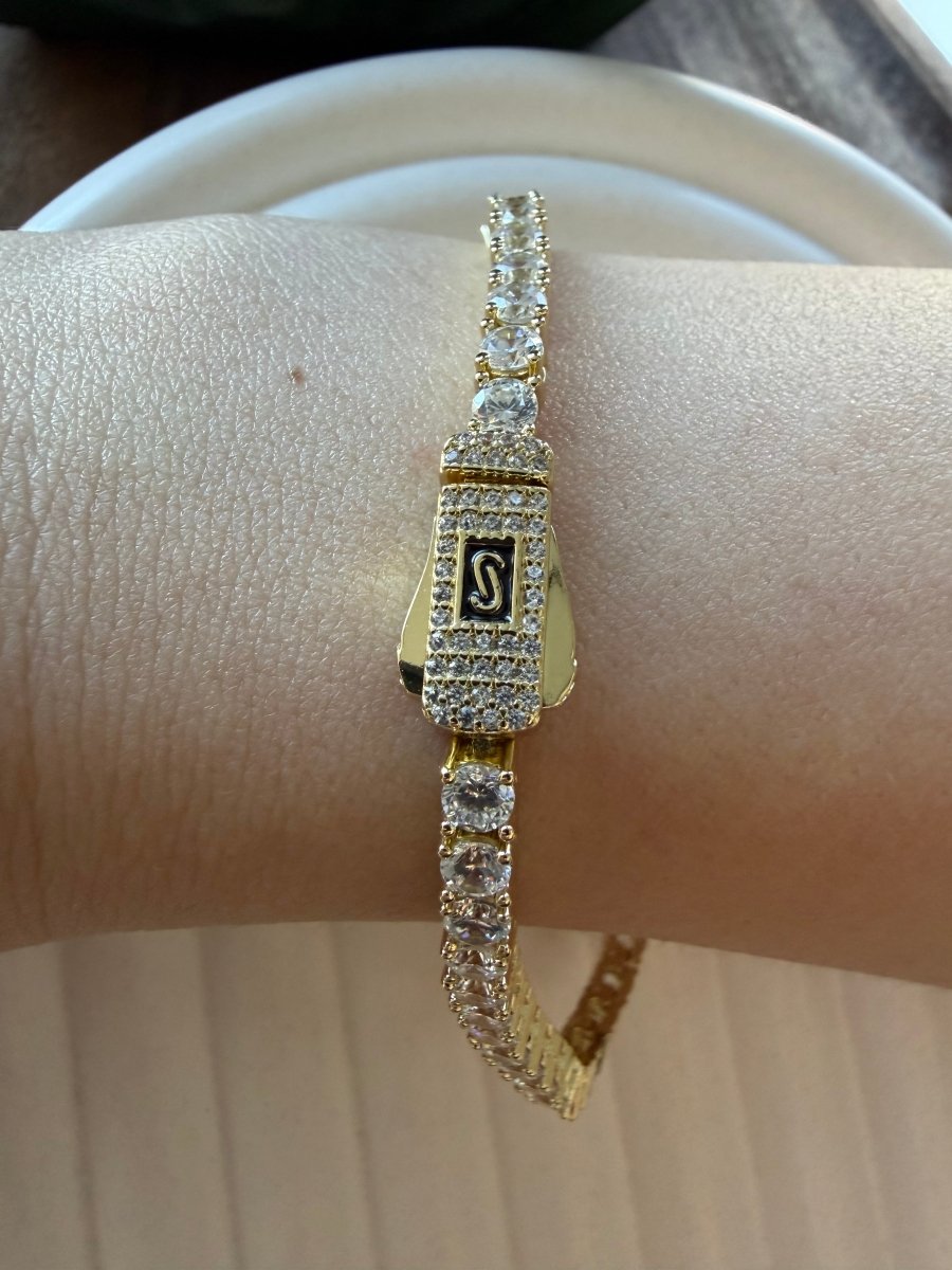 Gold Full Taş Monaco Gurmet Bileklik - Muas Aksesuar
