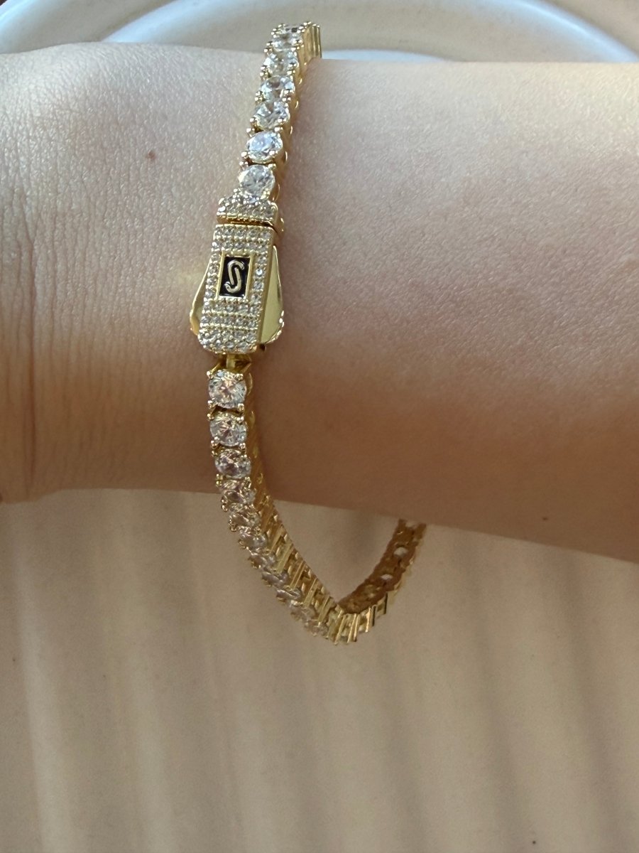 Gold Full Taş Monaco Gurmet Bileklik - Muas Aksesuar