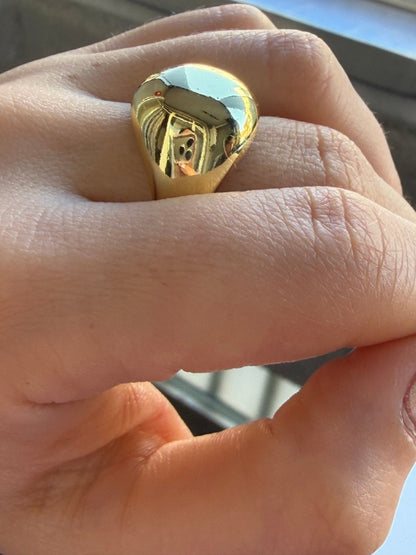 Gold Oval Ayna Yüzük - Muas Aksesuar