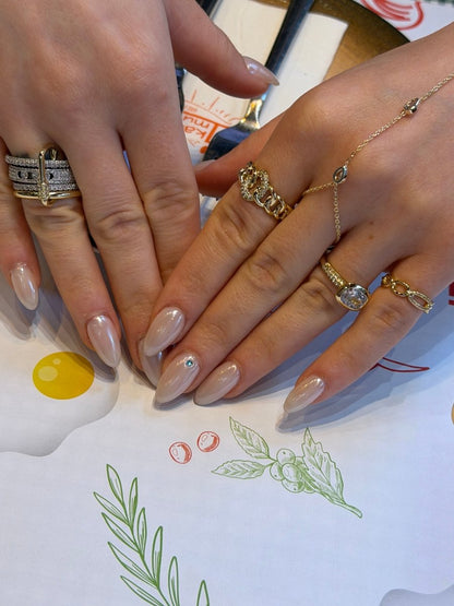 Gold & Silver 4’lü Hareketli Taşlı Yüzük - Muas Aksesuar