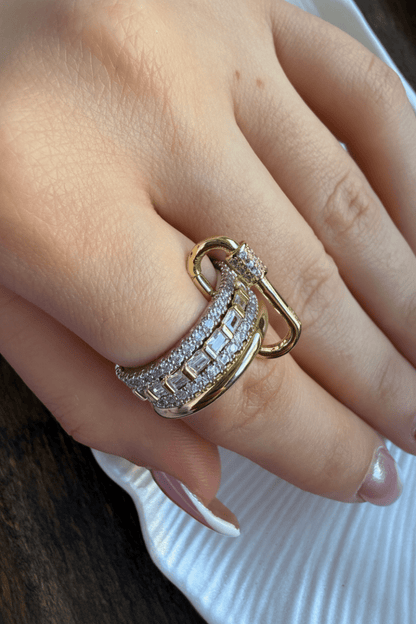 Gold & Silver 4’lü Kilit Yüzük - Muas Aksesuar