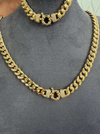 Gold Taşlı Tasarım Gurmet Kolye & Bileklik Set - Muas Aksesuar